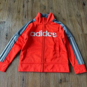 3/24$ Adidas Toddler Orange and Grey Track Jacket size 3T